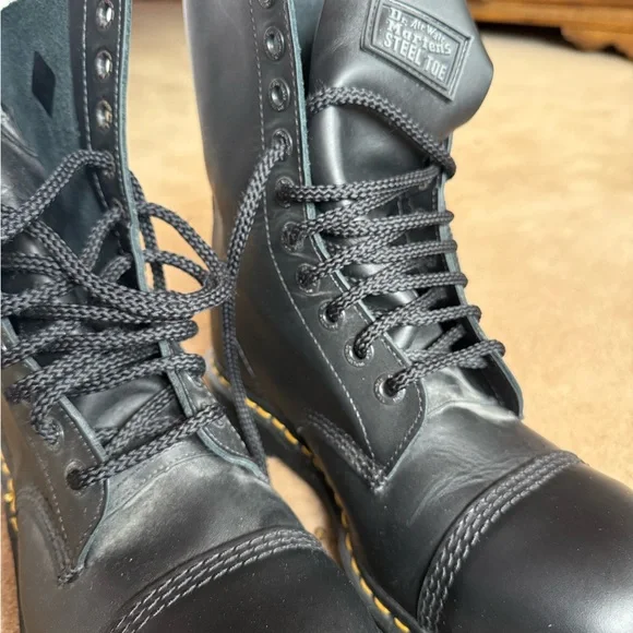 Dr. Martens Steel Toe Boots – Men’s Size 9 / Women’s 10 - Picture 1 of 4